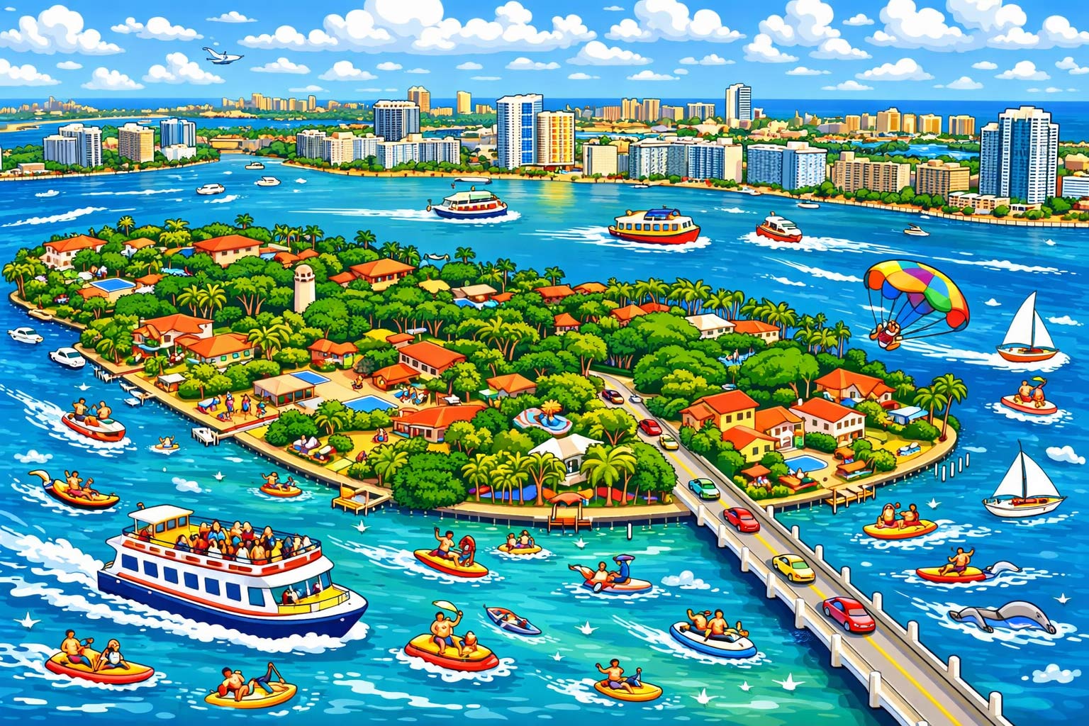 Miami Star Island Architecture Cruises — 90-minute Biscayne Bay sightseeing cruise with Star Island mansions, celebrity homes, waterfront estates, and Miami skyline views