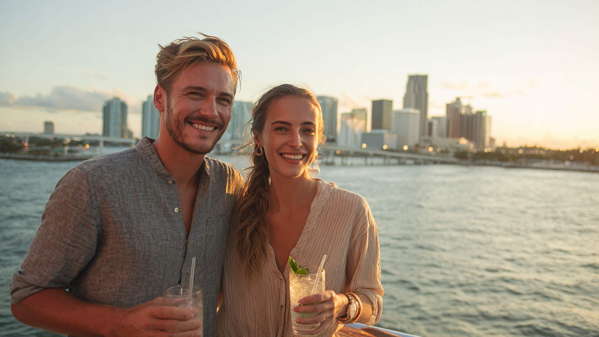 Pose Like the Skyline song inspired by Miami Architecture Cruises on Biscayne Bay with Downtown Miami skyline views